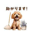 毎日つかえる♪癒しトイプードル（個別スタンプ：18）