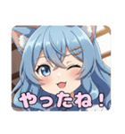 巻き髪スタンプ(みなみ＆ありさ)（個別スタンプ：21）