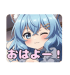 巻き髪スタンプ(みなみ＆ありさ)（個別スタンプ：32）