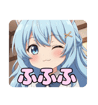 巻き髪スタンプ(ありさ＆はちみ)（個別スタンプ：3）