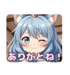 巻き髪スタンプ(ありさ＆はちみ)（個別スタンプ：15）