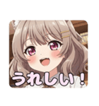 巻き髪スタンプ(はちみ＆みなみ)（個別スタンプ：21）