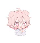 犬系ピンク髪の子スタンプ（個別スタンプ：39）