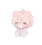 犬系ピンク髪の子スタンプ（個別スタンプ：40）