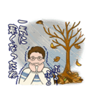 毎年使えるあったか冬スタンプ ♡ 男性用（個別スタンプ：9）