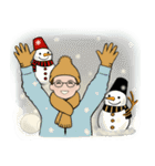 毎年使えるあったか冬スタンプ ♡ 男性用（個別スタンプ：20）