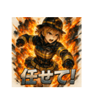 Rescue-ミニスカファイヤーガール（個別スタンプ：5）