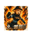 Rescue-ミニスカファイヤーガール（個別スタンプ：9）