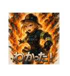 Rescue-ミニスカファイヤーガール（個別スタンプ：10）