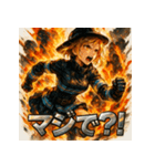 Rescue-ミニスカファイヤーガール（個別スタンプ：11）