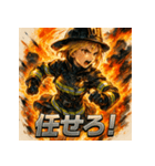 Rescue-ミニスカファイヤーガール（個別スタンプ：14）