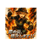 Rescue-ミニスカファイヤーガール（個別スタンプ：16）