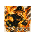 Rescue-ミニスカファイヤーガール（個別スタンプ：17）