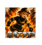 Rescue-ミニスカファイヤーガール（個別スタンプ：19）