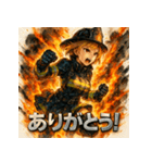 Rescue-ミニスカファイヤーガール（個別スタンプ：20）