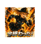 Rescue-ミニスカファイヤーガール（個別スタンプ：23）
