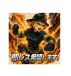 Rescue-ミニスカファイヤーガール（個別スタンプ：26）