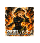 Rescue-ミニスカファイヤーガール（個別スタンプ：27）