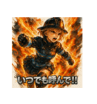 Rescue-ミニスカファイヤーガール（個別スタンプ：29）