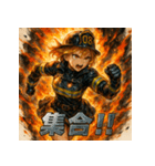 Rescue-ミニスカファイヤーガール（個別スタンプ：32）