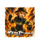 Rescue-ミニスカファイヤーガール（個別スタンプ：35）