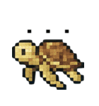 海の生物ドット絵 日々の挨拶スタンプ（個別スタンプ：6）
