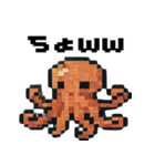 海の生物ドット絵 日々の挨拶スタンプ（個別スタンプ：11）