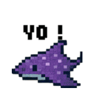 海の生物ドット絵 日々の挨拶スタンプ（個別スタンプ：19）