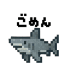 海の生物ドット絵 日々の挨拶スタンプ（個別スタンプ：24）