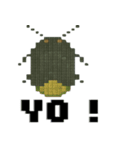 ドット虫の挨拶スタンプ（個別スタンプ：28）