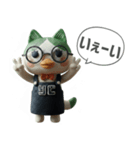 クレイアニメ風★ねぎねこ店長の日常（個別スタンプ：3）