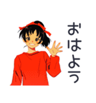 ポニテ女子の冬★カートゥーン（個別スタンプ：2）