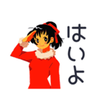 ポニテ女子の冬★カートゥーン（個別スタンプ：12）