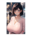 ピンクの洋服の女の子の写真（個別スタンプ：5）