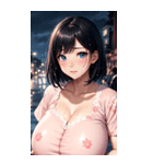 ピンクの洋服の女の子の写真（個別スタンプ：6）