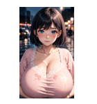 ピンクの洋服の女の子の写真（個別スタンプ：7）