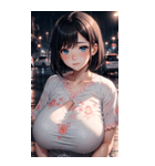 ピンクの洋服の女の子の写真（個別スタンプ：13）