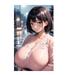 ピンクの洋服の女の子の写真（個別スタンプ：20）