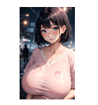 ピンクの洋服の女の子の写真（個別スタンプ：30）