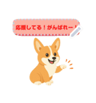 シンプルなコーギースタンプ（メッセージ）（個別スタンプ：4）