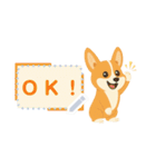 シンプルなコーギースタンプ（メッセージ）（個別スタンプ：16）