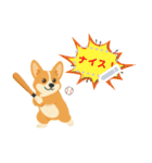 シンプルなコーギースタンプ（メッセージ）（個別スタンプ：21）
