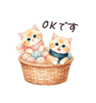 冬に毎日使える 水彩ねこ 日常（個別スタンプ：6）