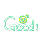 つかえるゆる文字♡手書きカラフルネオン（個別スタンプ：5）