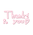 つかえるゆる文字♡手書きカラフルネオン（個別スタンプ：16）