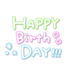 つかえるゆる文字♡手書きカラフルネオン（個別スタンプ：38）