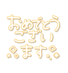 つかえるゆる文字♡手書きカラフルネオン（個別スタンプ：39）