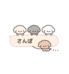吹き出しで遊んでるトイプードル（個別スタンプ：4）