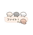 吹き出しで遊んでるトイプードル（個別スタンプ：16）