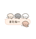 吹き出しで遊んでるトイプードル（個別スタンプ：40）